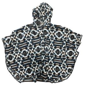 Rustic Mountains Western Hooded Poncho